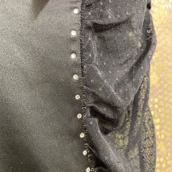 Vintage Victorias Secret Sexy Little Things Black Rhinestone Bustier Slip 34C - Picture 4 of 6